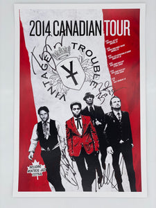 2014 Canadian Tour Poster signed by all 4 members