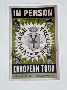 2014 European Tour Poster signed by all 4 members