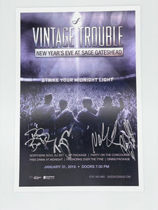New Years Eve Sage at Gateshead Poster signed by all 4 members