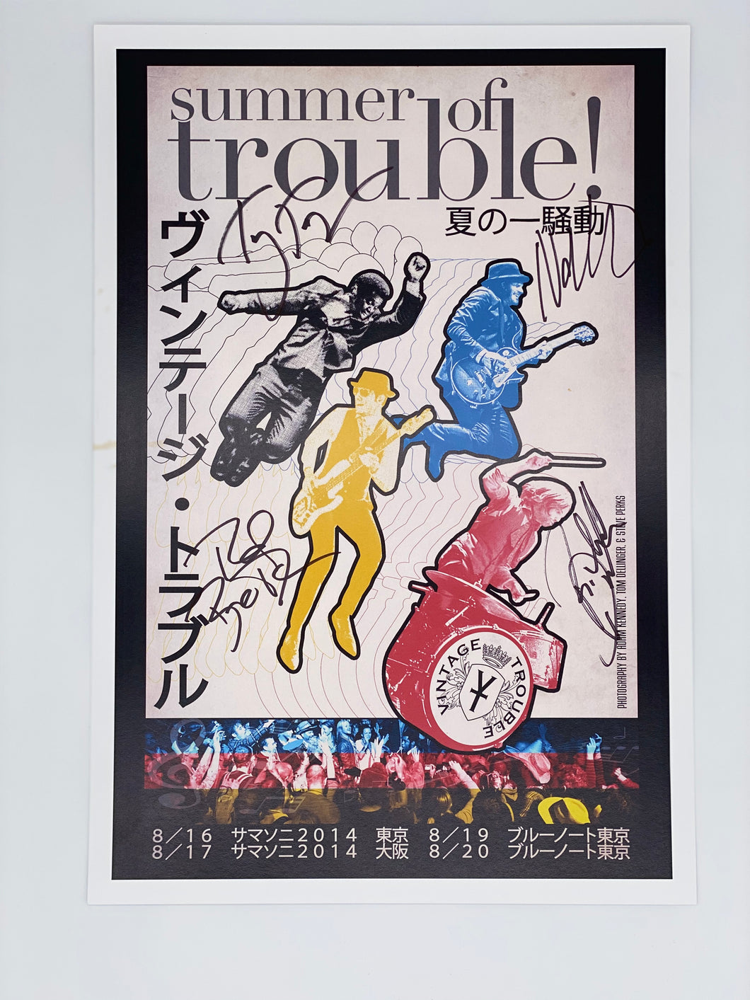 Japan Summer of Trouble 2014 Tour Poster signed by all 4 members