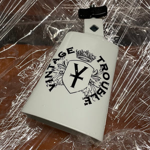 Cowbell White Vintage Trouble logo