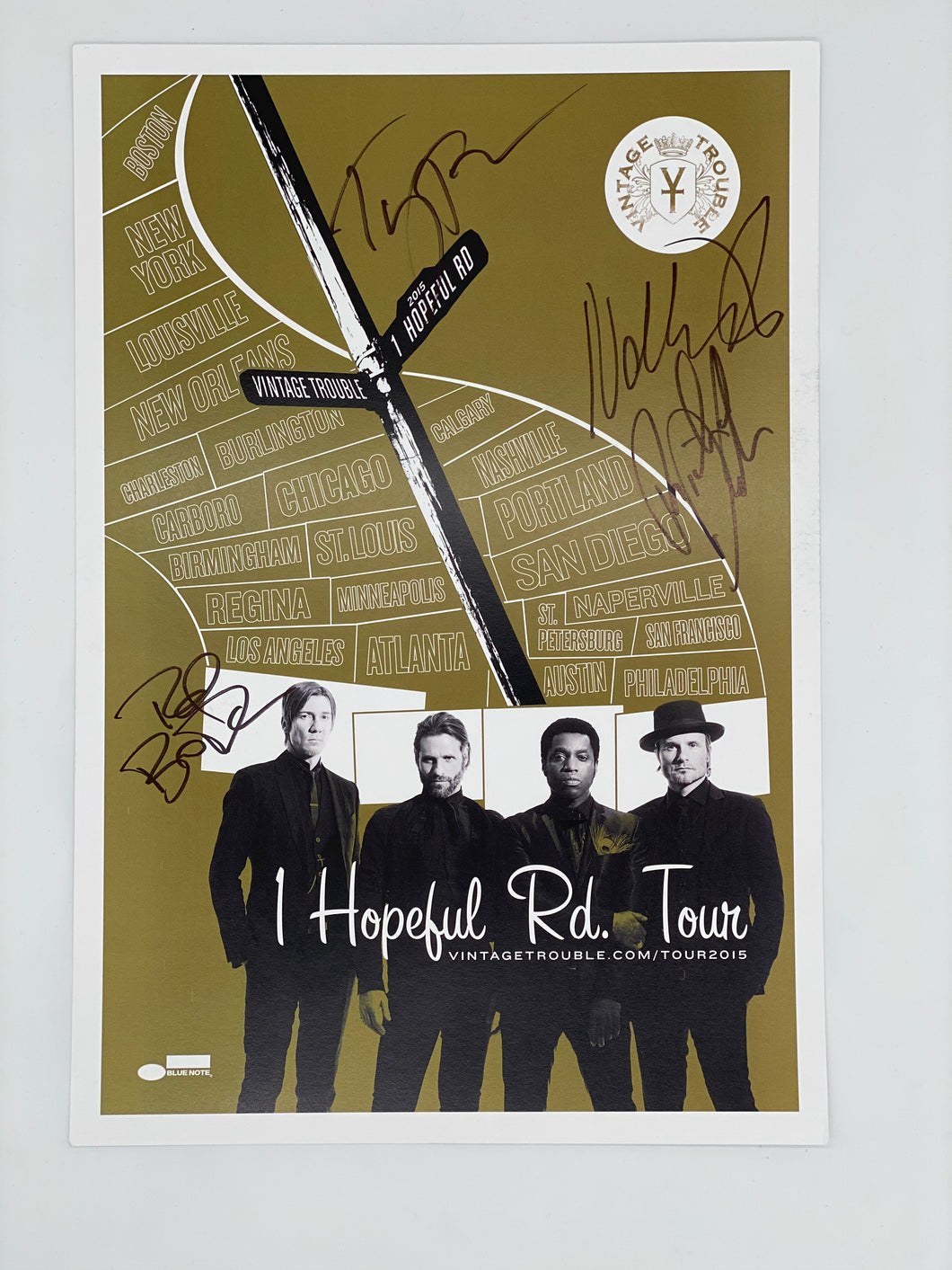 1 Hopeful Rd Tour Poster SIGNED BY ALL 4 MEMBERS